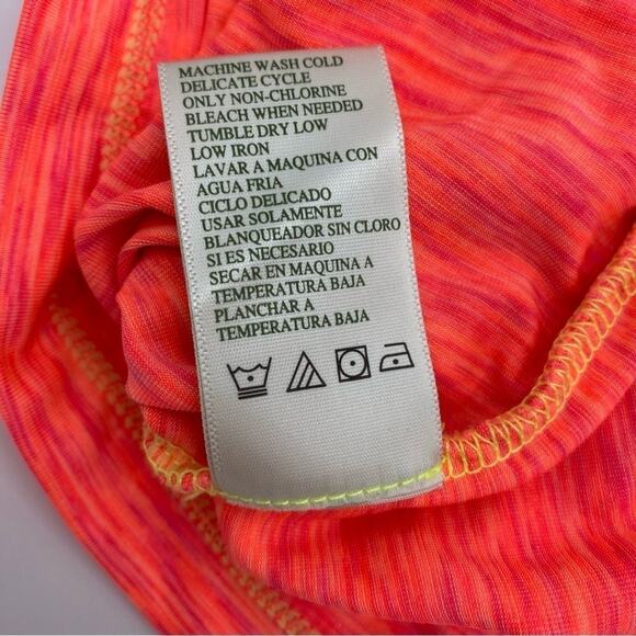 Tangerine Tank Top Women's XXL Variegated Orange Long Active Running Athleisure - Picture 5 of 9